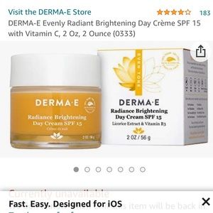 NEW Derma-e Radiance Brightening Day Cream SPF 15